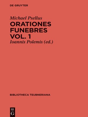 cover image of Orationes funebres. Volumen 1